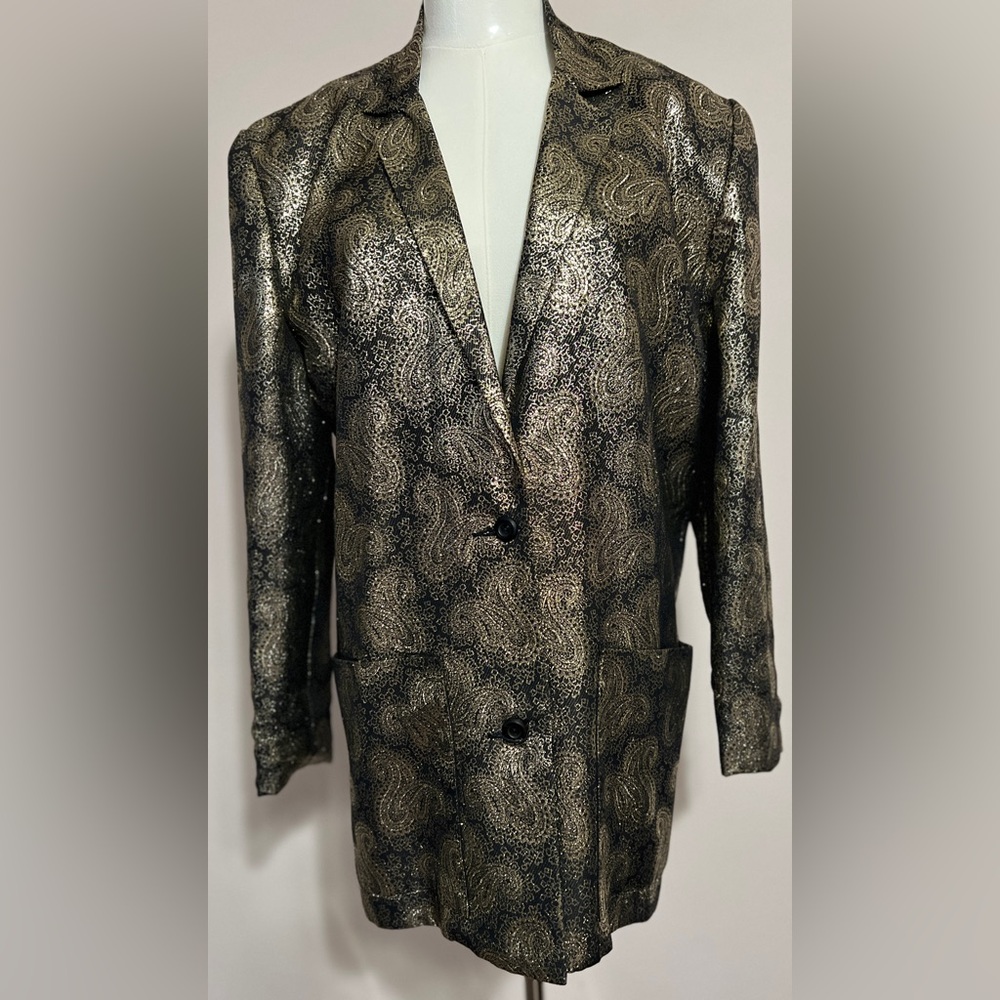 Wayne Clarke Silk and Lame Blazer